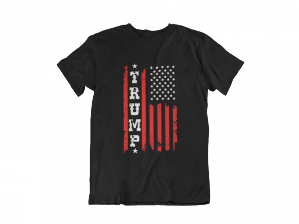 Trump USA Flag Black