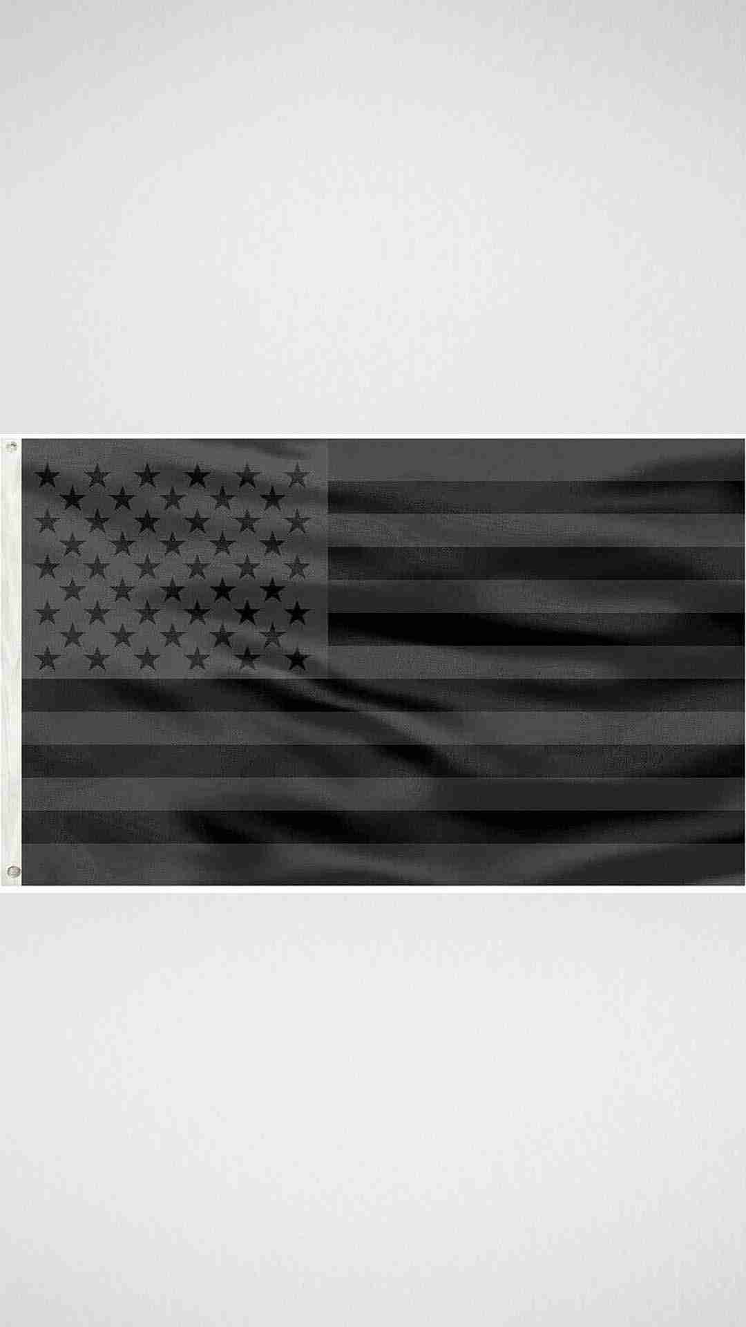 All Black American Flag Patch