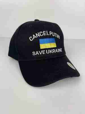 Cancel Putin Save Ukraine Hat_Black