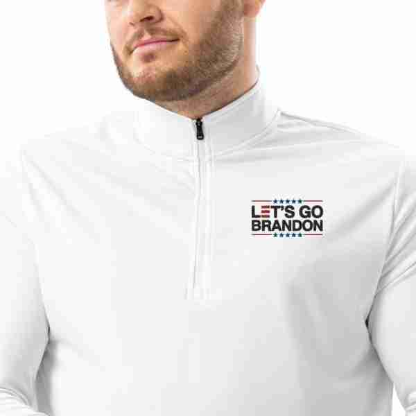 Lets Go Brandon Adidas Pullover_White Front