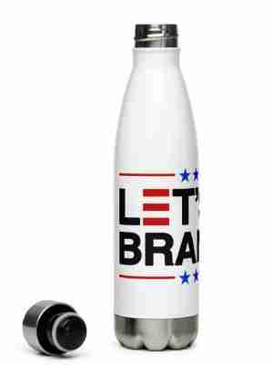 Lets Go Brandon Steel Water Bottle