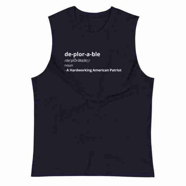 The Deplorable Muscle Shirt_Navy Front