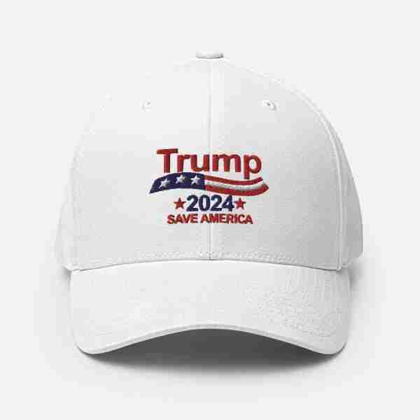 Trump 2024 Save America Structured Cap_Front White