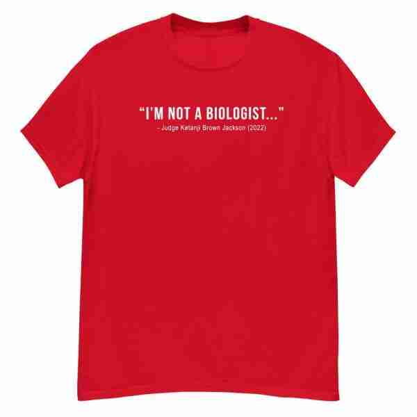 Not A Biologist Tee Mens_Front Red
