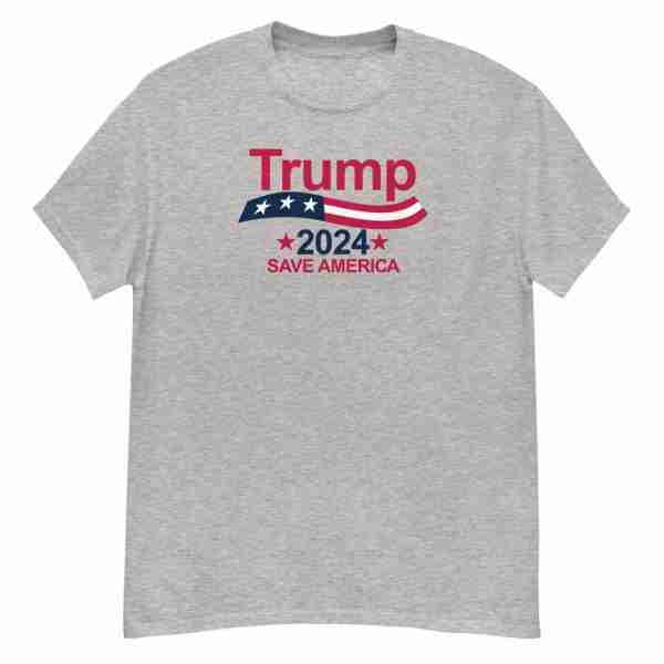 Trump 2024 Save America Tee_Front Grey