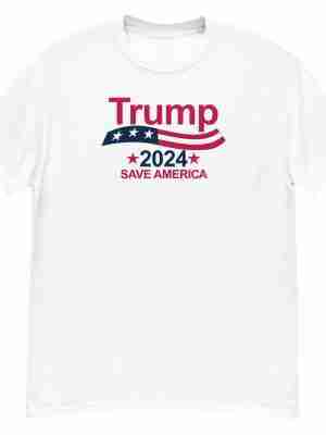 Trump 2024 Save America Tee_Front White