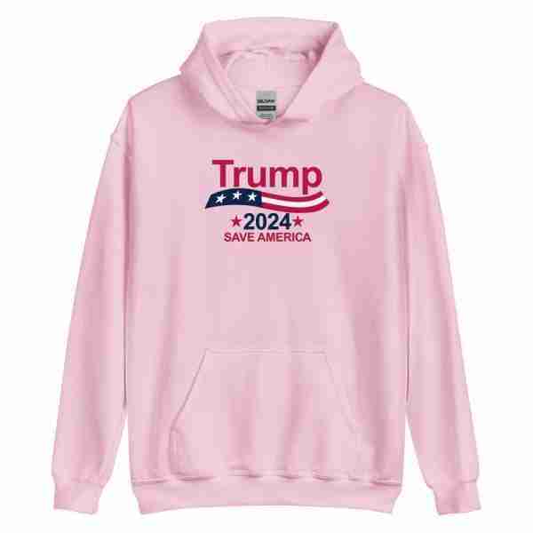 Trump 2024 Save America Hoodie_Front Pink