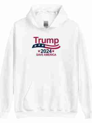 Trump 2024 Save America Hoodie_Front White