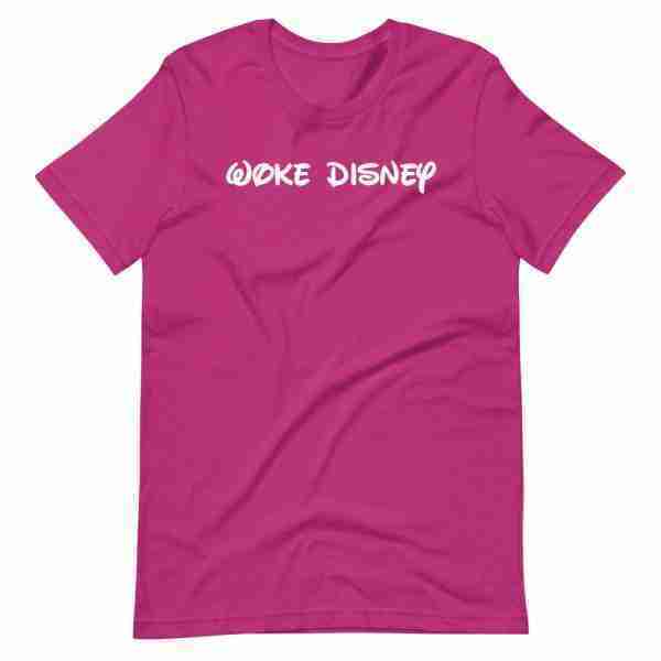 Woke Disney Tee Ladies_Front Berry