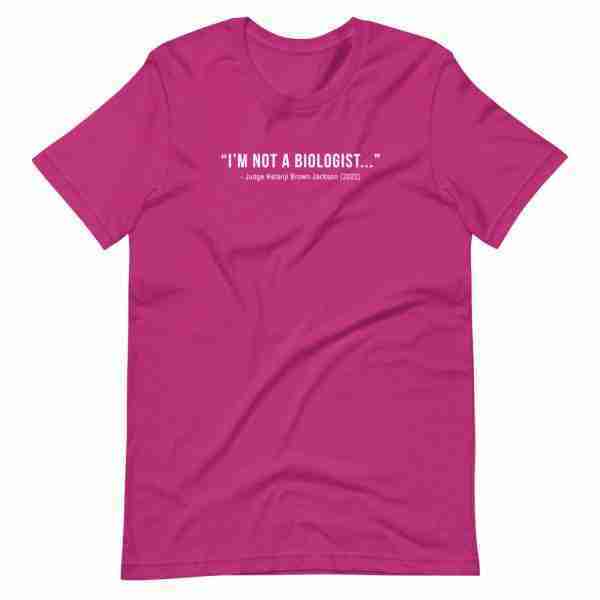 Not A Biologist Tee Womans_Front Berry