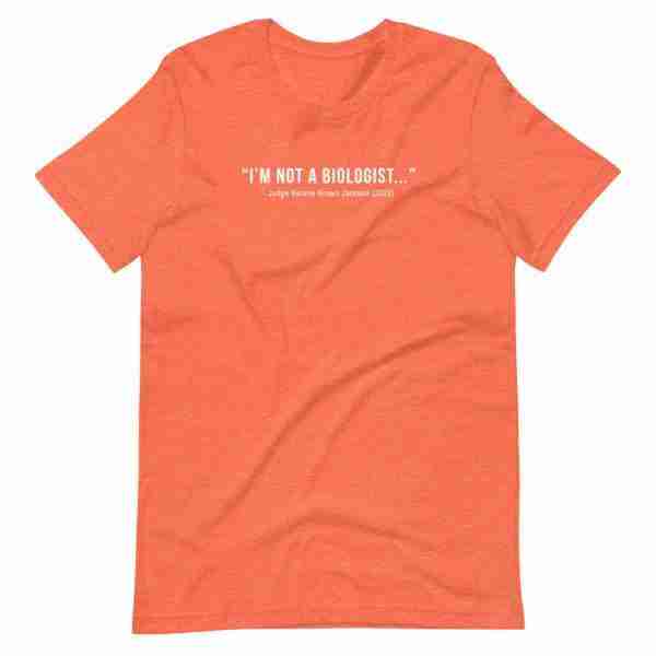 Not A Biologist Tee Womans_Front Orange