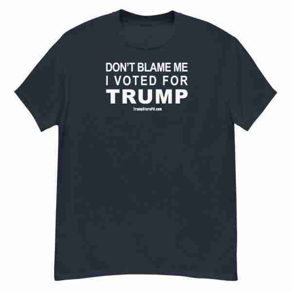 Voted For TRUMP Tee_Front Navy