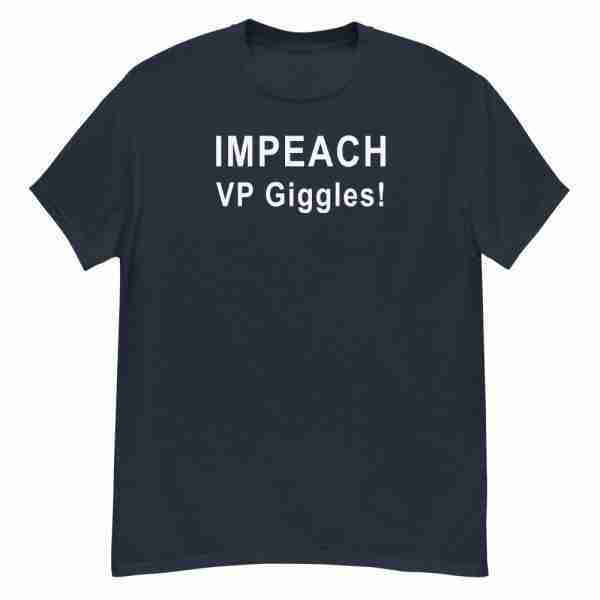 IMPEACH Giggles Tee_Front Navy
