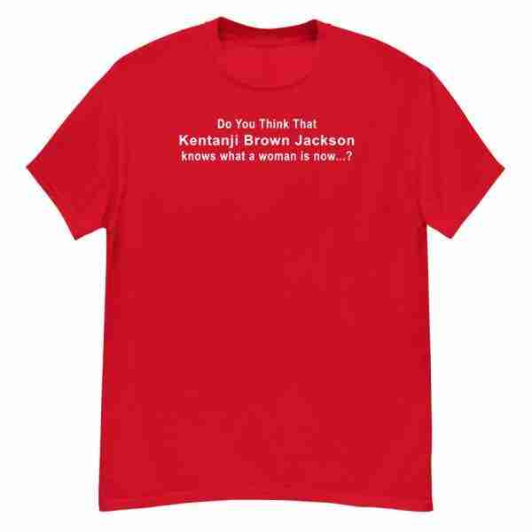Does She Now Know Tee_Front Red