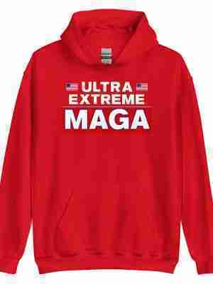 ULTRA EXTREME MAGA Hoodie_Front Red