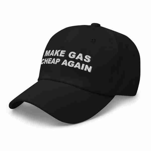 MAKE GAS CHEAP AGAIN Ball Cap_left Black