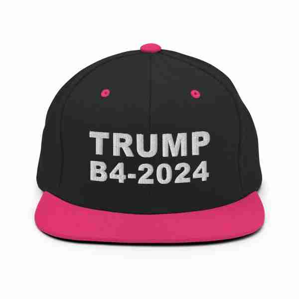 TRUMP BF-2024 Snapback Hat_ Black Pink