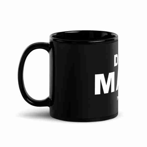 Dark MAGA Black Glossy Mug_Left
