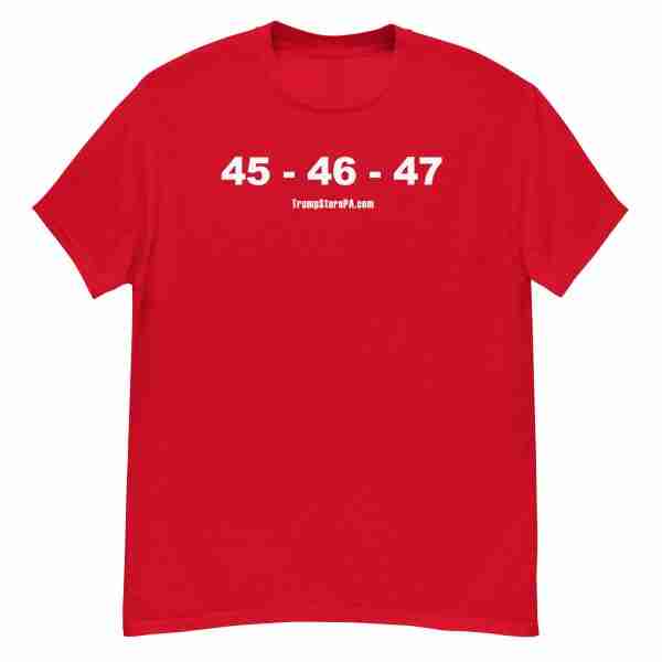 45 to 47 Tee, Red Tee