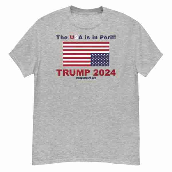 USA is in Peril Tee_Grey