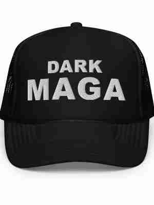 Dark MAGA Foam Trucker Hat_Front
