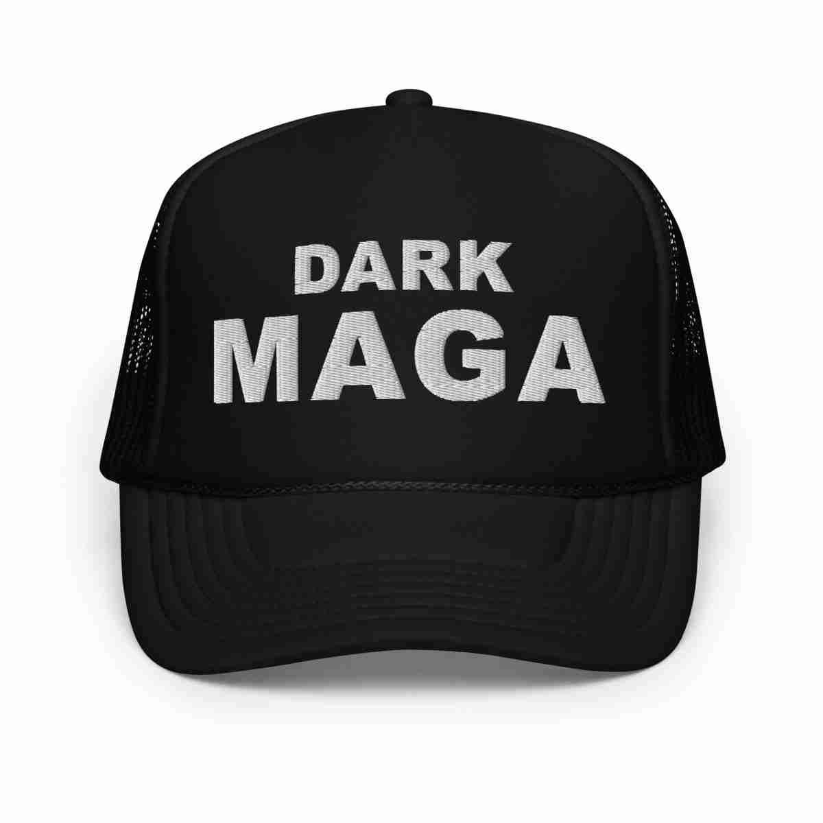 Dark MAGA Foam Trucker Hat_Front