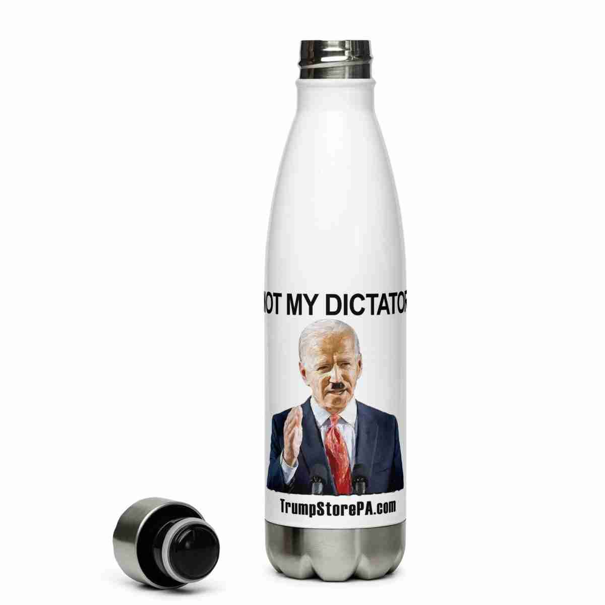 Not My Dictator Steel Water Bottle_Front