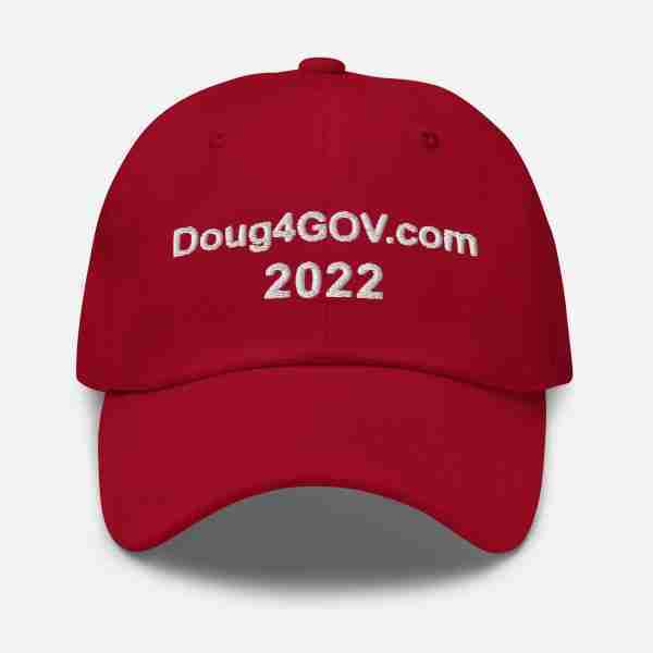 Doug4Gov.com Dad Hat_Red Front