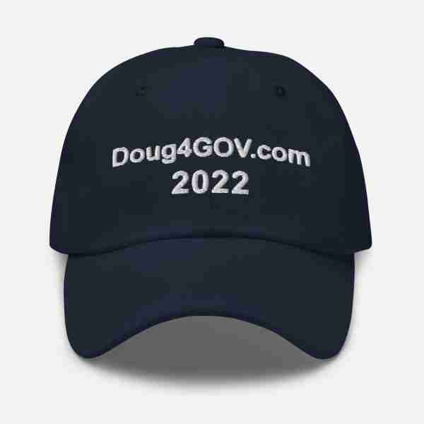 Doug4Gov.com Dad Hat_Navy Front