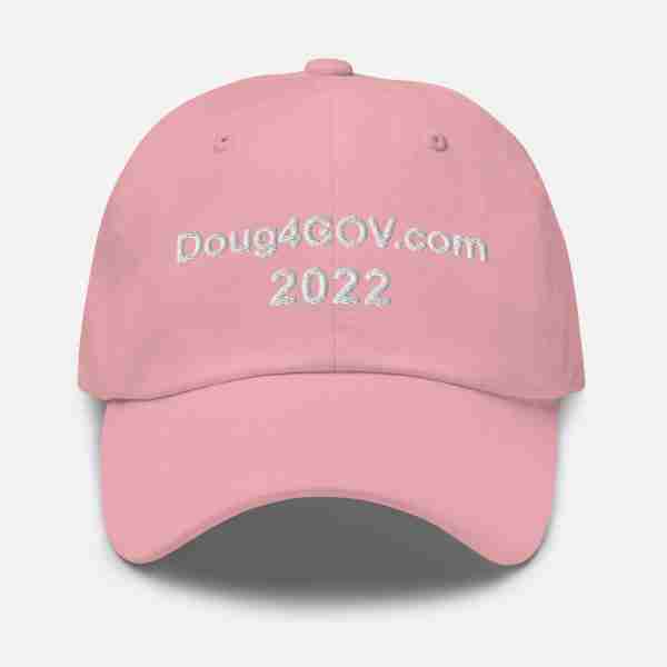 Doug4Gov.com Dad Hat_Pink Front