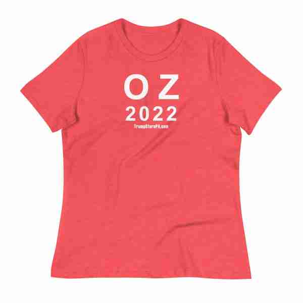 Oz For US Senate Ladies Tee_Heather Red
