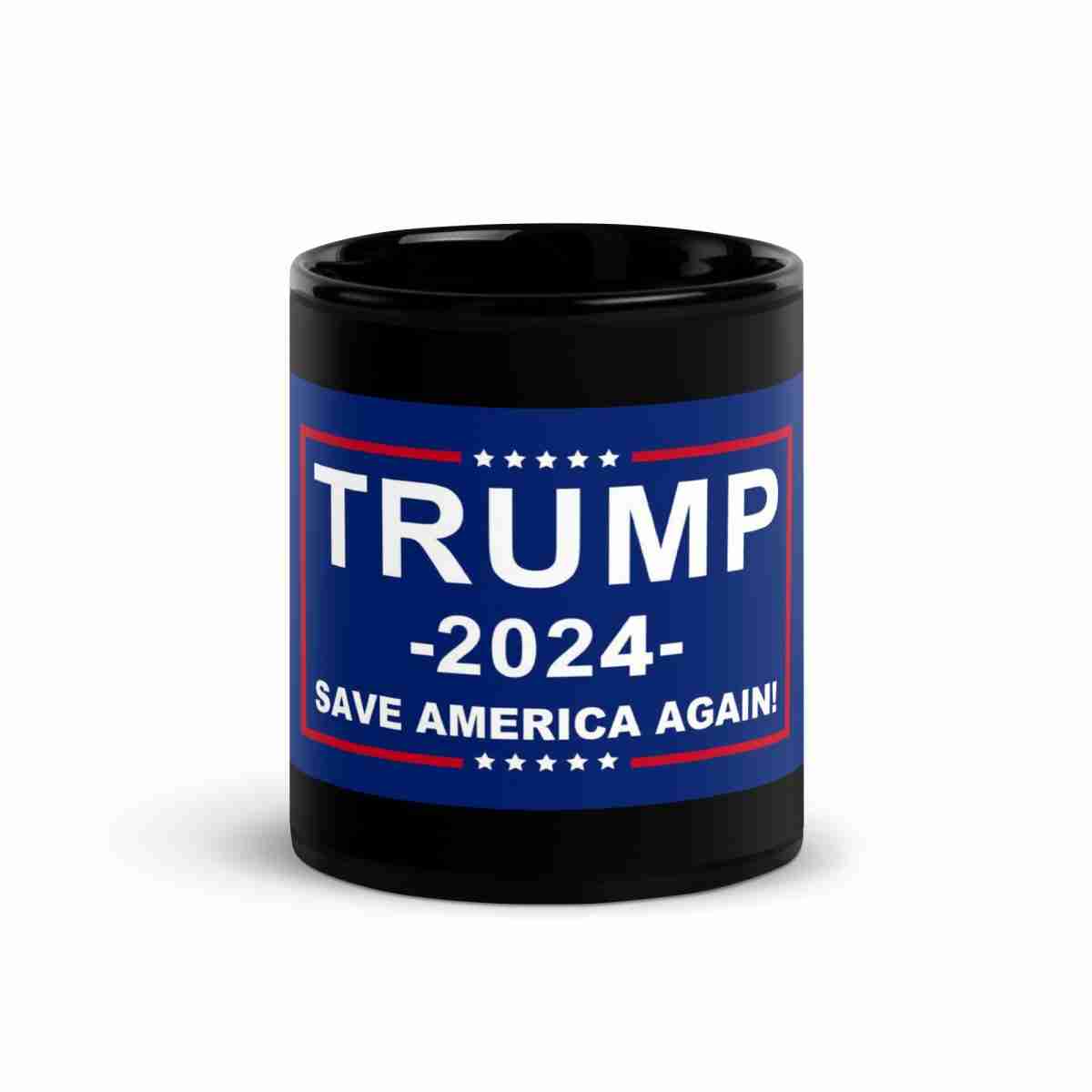 Trump 2024 Black Glossy Mug_Front