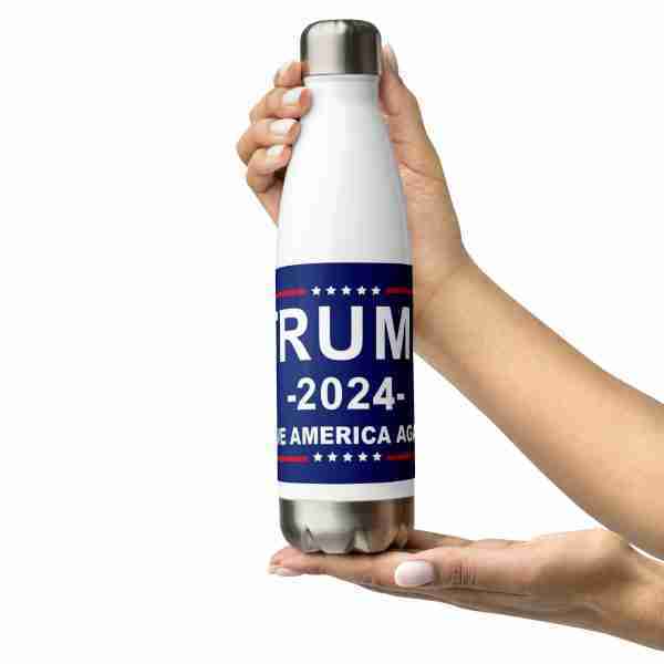 Trump 2024 Stainless Steel Water Bottle_Front