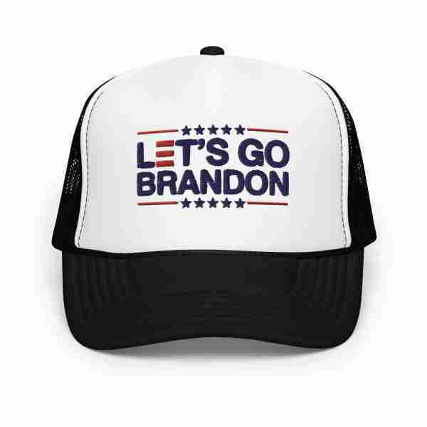 Lets Go Brandon Foam Trucker Hat_Black