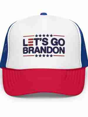Lets Go Brandon Foam Trucker Hat_RWB