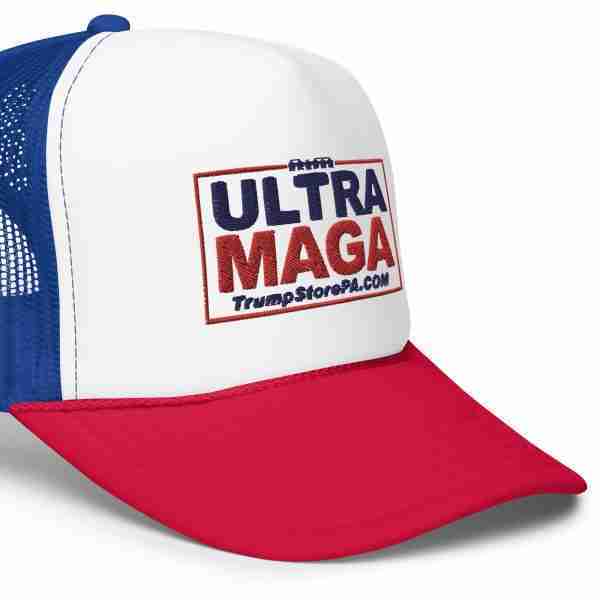 Ultra MAGA Foam Trucker Hat_RWB Side