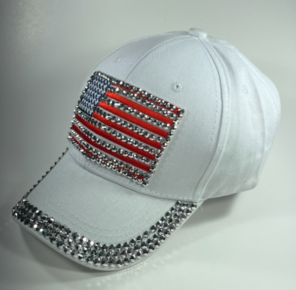 American Flag Rhinestone Cap2