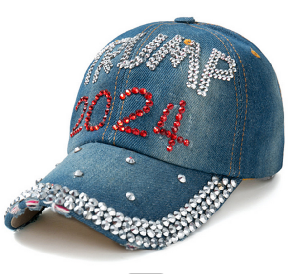 Trump 2024 Rhinestone Cap2