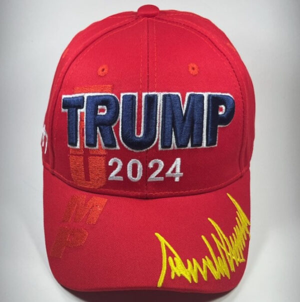 Trump 45 47 2024 Signature Cap red