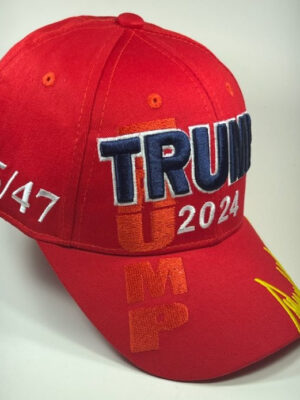 Women For Trump 2024 Baseball Cap - Light Pink With Dark Pink Letters, Embroidered USA