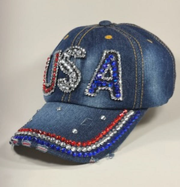 USA Rhinestone Cap2