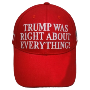 trump was right red ballcap front