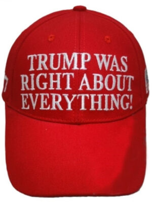 trump was right red ballcap front